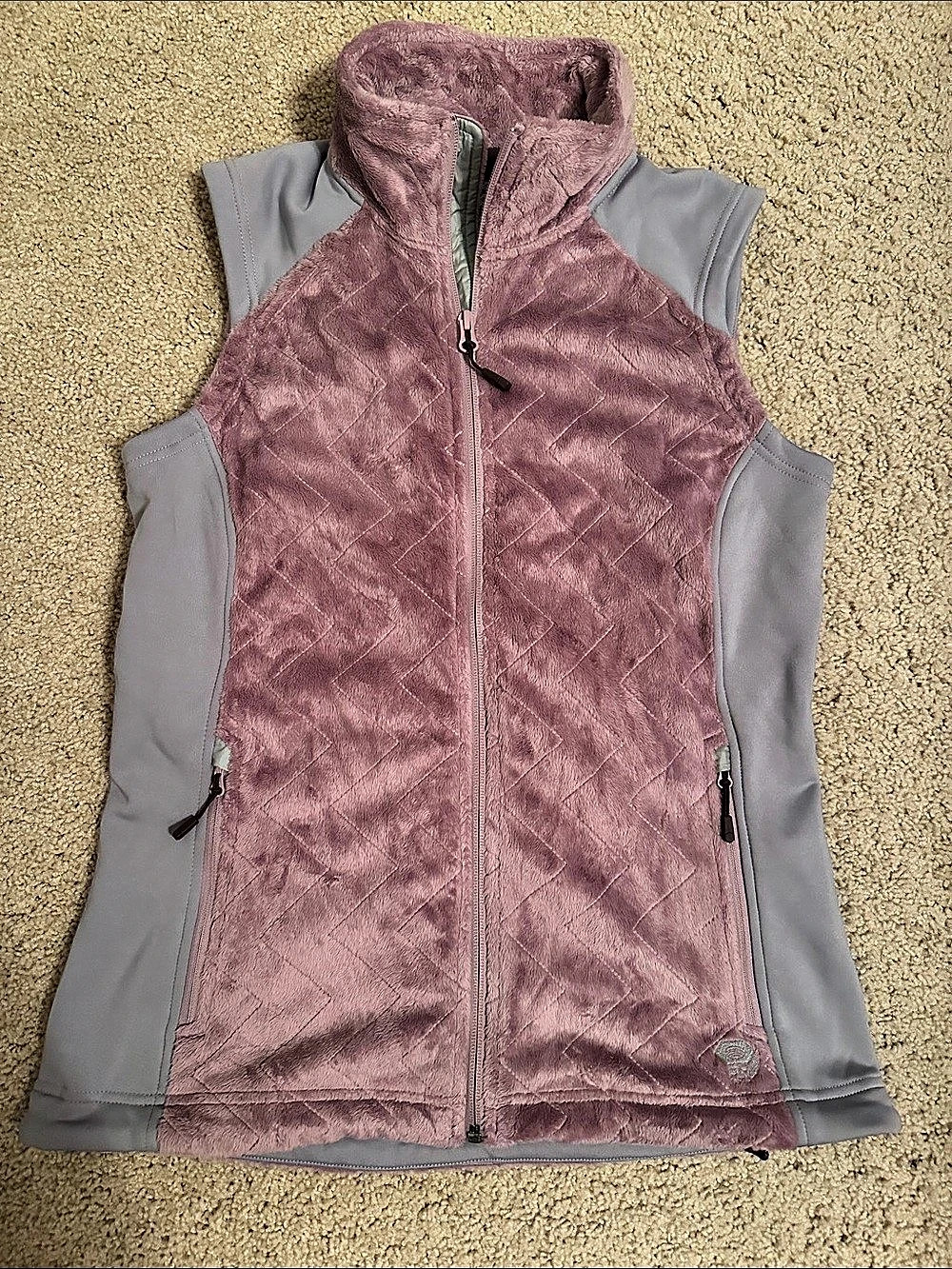 Mountain Hardware Pyxis Stretch Vest Women's Small Pink Quilted Fleece